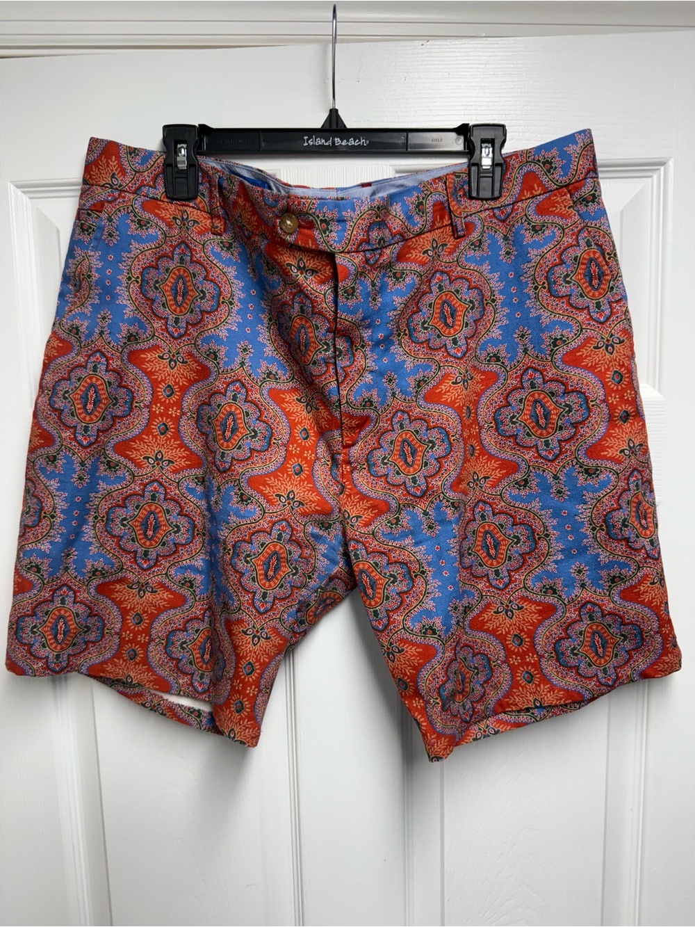 J. McLaughlin Men’s Blue Label with Paisley Detail Orange and Blue